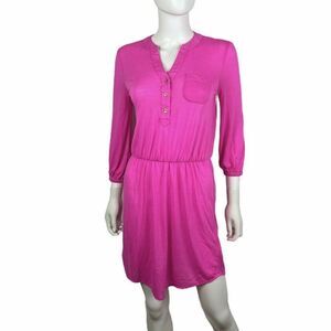 Lilly Pulitzer Pink Beckett Shirt Dress XS Jersey